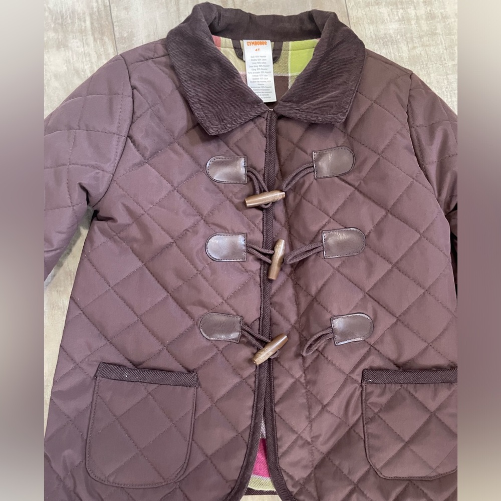 Quilted Brown Coat - Picture 2 of 7